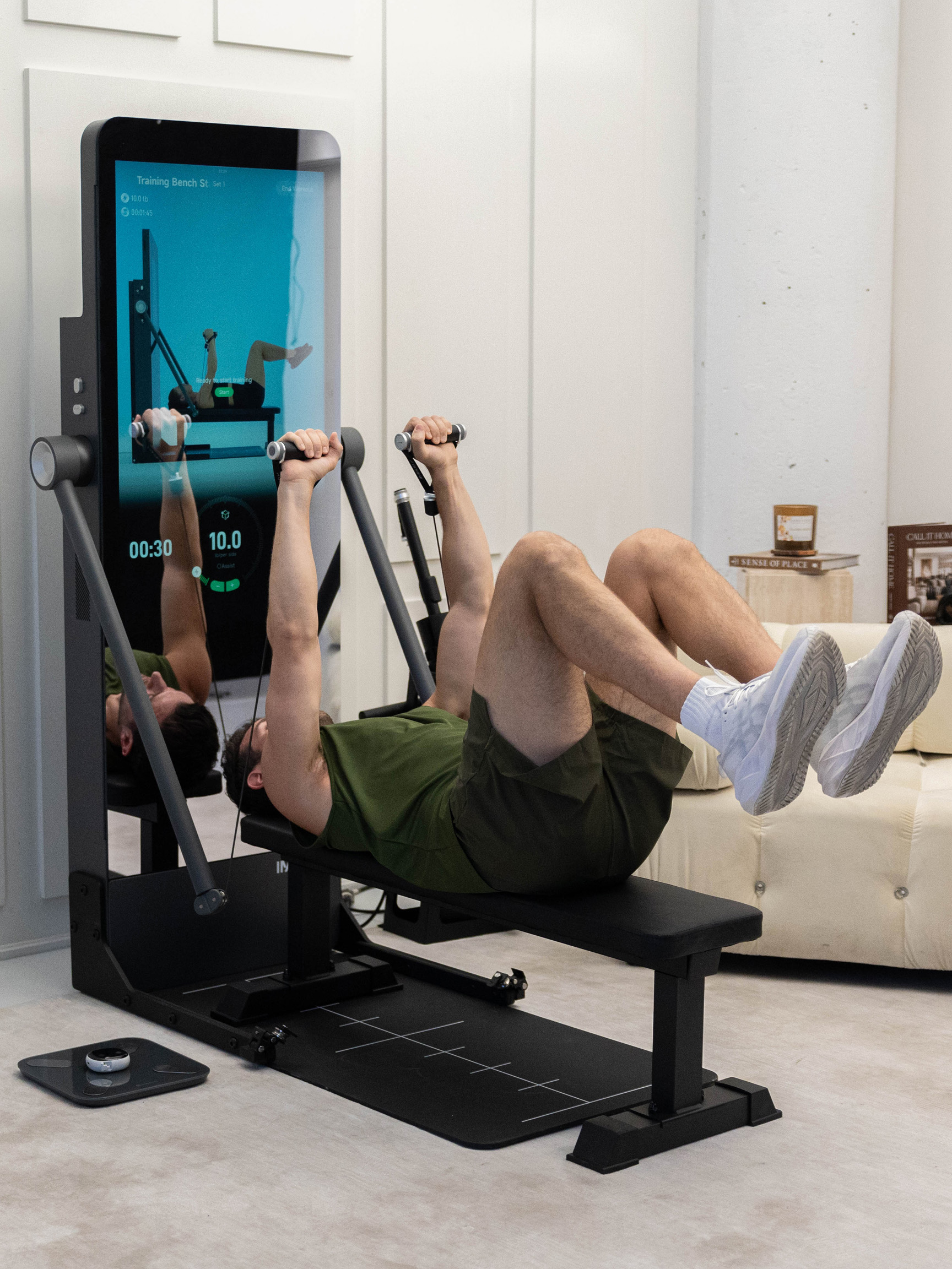 Person training with the IMBODY cable